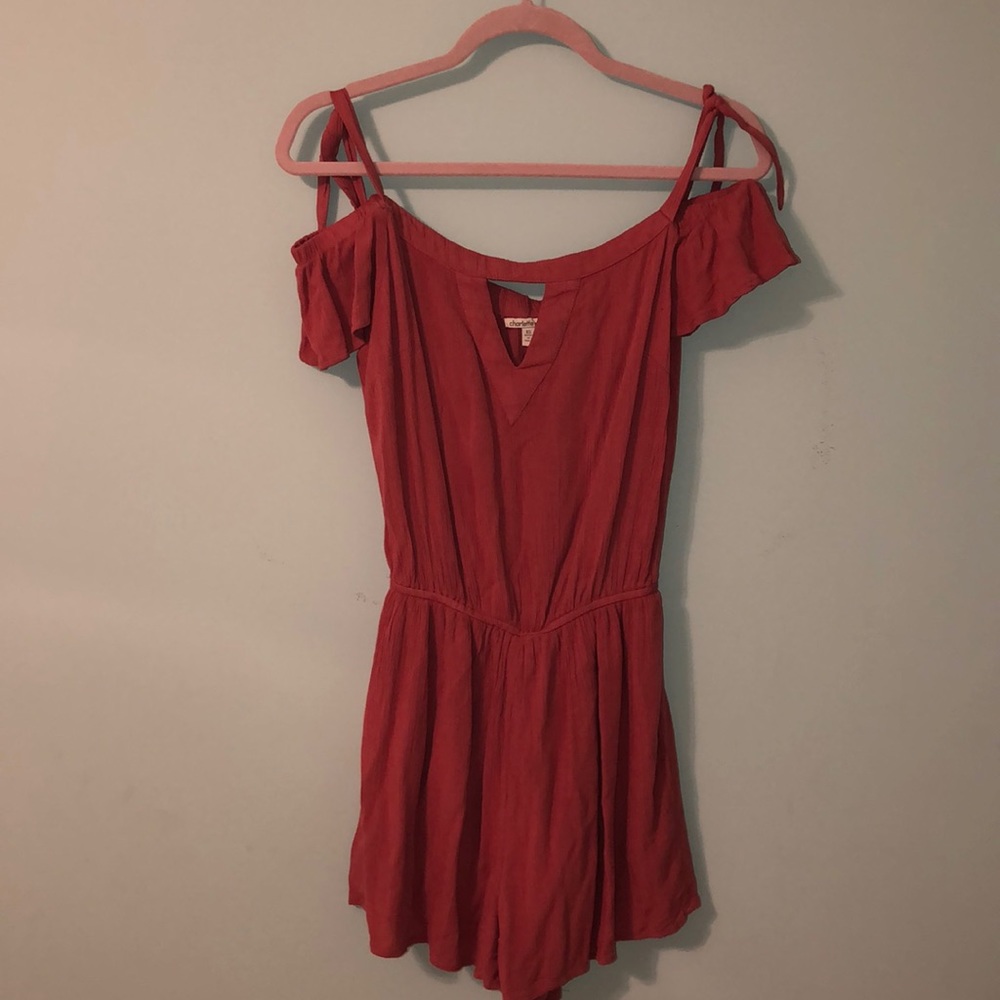 Mauve Off The Shoulder Romper